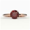 Image 1 : 2 CTW Garnet Designer Inspired Solitaire Engagement Ring 14K Rose Gold - REF-24Y9K - 22222
