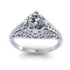 Image 4 : 1 CTW Solitaire Certified VS/SI Diamond Ring 14K White Gold - REF-277X2T - 38523