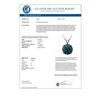 Image 3 : 2.50 CTW Certified Intense Blue SI Diamond Solitaire Necklace 10K White Gold - REF-575W8F - 33246