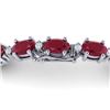 Image 4 : 23.5 CTW Ruby & VS/SI Certified Diamond Eternity Bracelet 10K White Gold - REF-143W6F - 29375