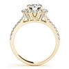 Image 2 : 2.01 CTW Certified VS/SI Diamond Solitaire Halo Ring 18K Yellow Gold - REF-421Y6K - 26702