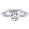 0.93 CTW Certified VS/SI Diamond Solitaire Art Deco Ring 14K White Gold - REF-171X3T - 30456