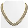 47.12 CTW Marquise Diamond Designer Necklace 18K Yellow Gold - REF-8739Y5K - 42832