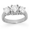 1.75 CTW Certified VS/SI Diamond 3 Stone Ring 18K White Gold - REF-269H4A - 14092