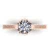 1 CTW Solitaire Certified VS/SI Diamond Ring 14K Rose Gold - REF-287F3N - 38545