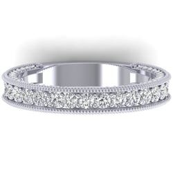 1.25 CTW VS/SI Diamond Art Deco Eternity Band Ring 14K White Gold - REF-96F4N - 30321