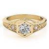 0.4 CTW Certified VS/SI Diamond Solitaire Antique Ring 18K Yellow Gold - REF-70N9Y - 27224