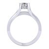 Image 4 : 1.7 CTW Cushion VS/SI Diamond Solitaire Micro Pave Ring 18K White Gold - REF-472T8M - 37163