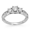 0.95 CTW Certified VS/SI Diamond Ring 10K White Gold - REF-104A5X - 11914