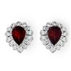 2.20 CTW Garnet Earrings 18K White Gold - REF-28K2W - 13591