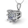 1 CTW Certified VS/SI Princess Diamond Necklace 18K White Gold - REF-280M2H - 35718