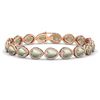 13.19 CTW Opal & Diamond Halo Bracelet 10K Rose Gold - REF-301Y5K - 41106