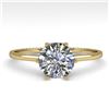 1.01 CTW Certified VS/SI Diamond Engagement Ring 18K Yellow Gold - REF-286F3N - 35890