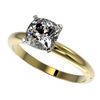 1.25 CTW Certified VS/SI Quality Cushion Cut Diamond Solitaire Ring 10K Yellow Gold - REF-372N3Y - 3