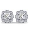 1.5 CTW Certified VS/SI Diamond Art Deco Stud Earrings 14K White Gold - REF-196Y2K - 30513
