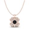 0.27 CTW Micro Pave VS/SI Diamond Necklace 14K Rose Gold - REF-23A3X - 20353