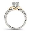 Image 4 : 0.85 CTW Certified VS/SI Diamond Solitaire 2Pc Set 14K White & Yellow Gold - REF-208W2F - 31878