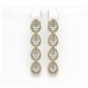Image 1 : 6.01 CTW Pear Diamond Designer Earrings 18K Yellow Gold - REF-1127H6A - 42739