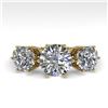 2 CTW Past Present Future Certified VS/SI Diamond Ring 18K Yellow Gold - REF-414F2N - 35911