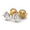 0.65 CTW VS/SI Diamond Solitaire Art Deco Stud Earrings 18K Yellow Gold - REF-97W3F - 37297