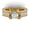 4.5 CTW Certified VS/SI Diamond Art Deco Micro Ring 14K Yellow Gold - REF-572W4F - 30287