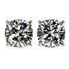 2.50 CTW Certified VS/SI Quality Cushion Cut Diamond Stud Earrings 10K White Gold - REF-840A2X - 331