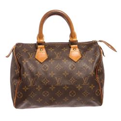 Louis Vuitton Monogram Canvas Leather Speedy 25 cm Bag