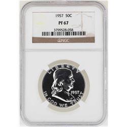 1957 Franklin Half Dollar Proof Coin NGC PF67
