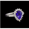 Image 1 : 14KT Two-Tone Gold 1.92 ctw Tanzanite and Diamond Ring