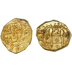 Cuzco, Peru, cob 2 escudos, 1698M, ex-1715 Fleet.