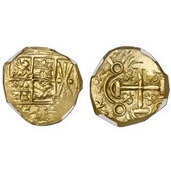 Bogota, Colombia, cob 2 escudos, (1)713, no assayer (Arce), NGC MS 64, ex-1715 Fleet (designated on