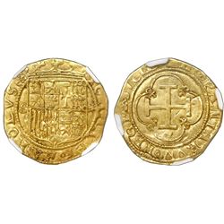 Seville, Spain, 1 escudo, Charles-Joanna, assayer * to right, mintmark S to left, NGC AU 53.