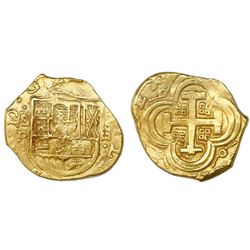 Seville, Spain, cob 8 escudos, Philip IV, assayer R.