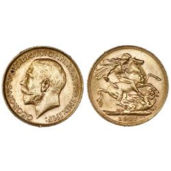 Perth, Australia, sovereign, George V, 1917-P.