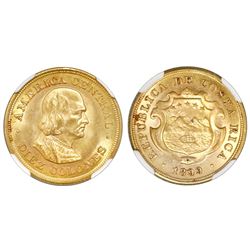 Costa Rica, 10 colones, 1899, NGC MS 65, ex-Richard Stuart (stated on label).