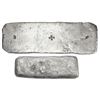 Image 1 : Silver "tumbaga" bar #M-148, 3841.9 grams, fineness IV@L (1550/2400), with two tax stamps of Charles