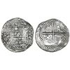 Image 1 : Potosi, Bolivia, cob 8 reales, Philip III, assayer Q, Grade 2, with HRC replacement certificate.