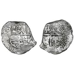 Potosi, Bolivia, cob 8 reales, Philip III, assayer M, Grade 2, with HRC replacement tag and certific