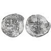 Image 1 : Potosi, Bolivia, cob 8 reales, Philip III, assayer not visible, Grade 1, with HRC replacement certif