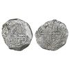 Image 1 : Potosi, Bolivia, cob 8 reales, Philip III, assayer not visible, Grade 2.