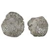 Image 1 : Lot of two Potosi, Bolivia, cob 8 reales, Philip III, assayers Q and not visible, Grade 3.
