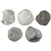 Image 1 : Lot of five Potosi, Bolivia, cob 8 reales, Philip III, various assayers (where visible), Grade 3.