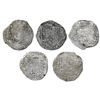Image 1 : Lot of five Potosi, Bolivia, cob 8 reales, Philip III, various assayers (where visible), Grade 3, wi