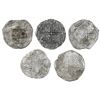 Image 2 : Lot of five Potosi, Bolivia, cob 8 reales, Philip III, various assayers (where visible), Grade 3, wi