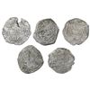 Image 1 : Lot of five Potosi, Bolivia, cob 8 reales, Philip III, various assayers (where visible), Grade 3, wi