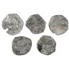 Image 2 : Lot of five Potosi, Bolivia, cob 8 reales, Philip III, various assayers (where visible), Grade 3, wi