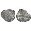 Image 1 : Potosi, Bolivia, cob 4 reales, Philip III, assayer not visible, Grade 2, with HRC replacement tag an