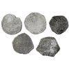 Image 2 : Lot of five Potosi, Bolivia, cob 4 reales, Philip II or III, various assayers (where visible), Grade