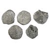 Image 1 : Lot of five Potosi, Bolivia, cob 4 reales, Philip III, assayers not visible, Grade 4, certificates m