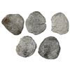 Image 1 : Lot of five Potosi, Bolivia, cob 4 reales, Philip III, assayers not visible, Grade 4, certificates m